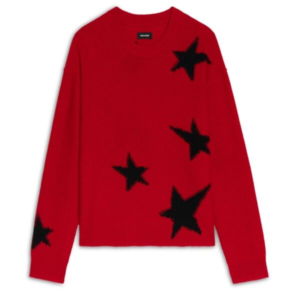 Zadig & Voltaire Markuz WS Stars Graphic Cashmere Sweater - Picture 3 of 7